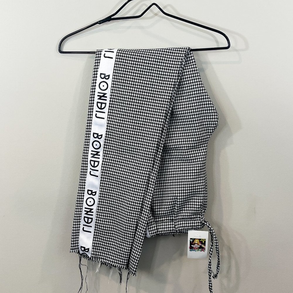 Black & White Checkered Houndstooth Slack Style Pants, Fits like S/M, Handmade!